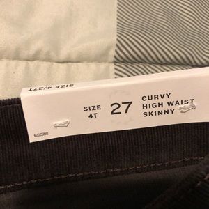 Tall high waist corduroy skinny pants